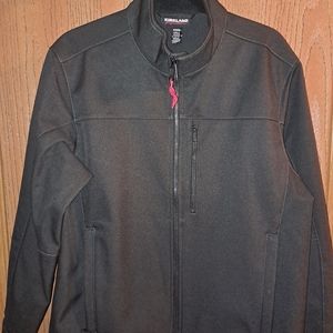 Mens Black K.S. Softshell Lightweight Jacket. Medium
